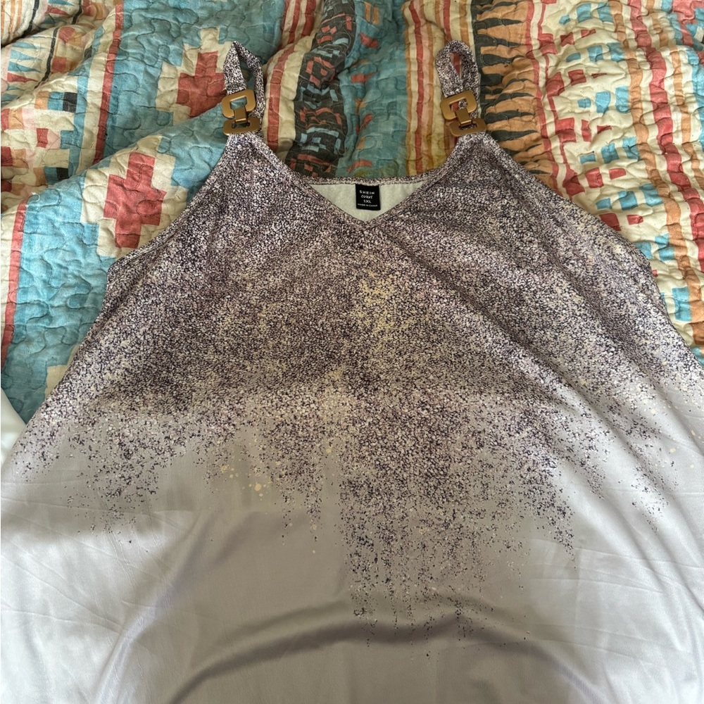 SHEIN Gray Sleeveless Blouse
